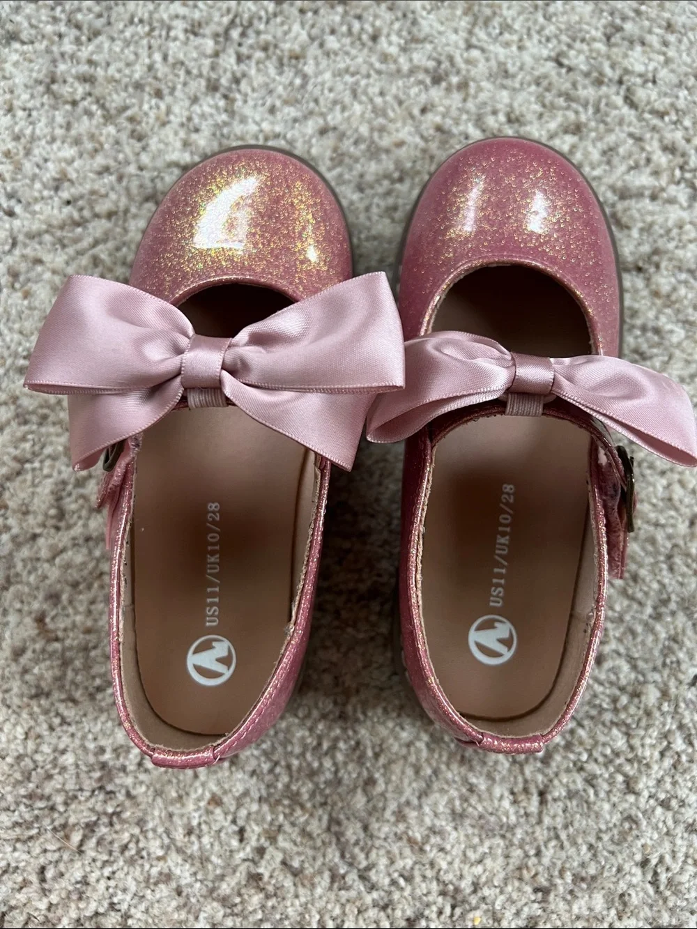 Sparkle Pink Bow Dress Shoes.